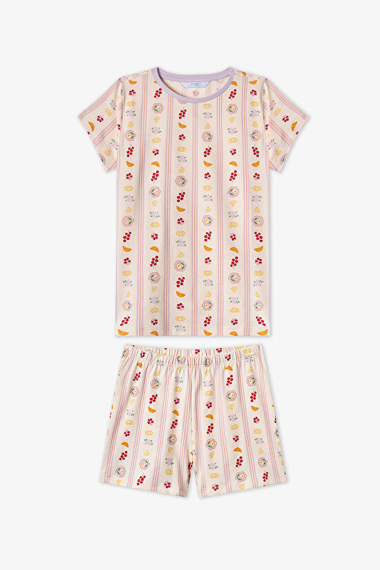 Lilac Girls Picnic 2in1 Pajama Set - 5