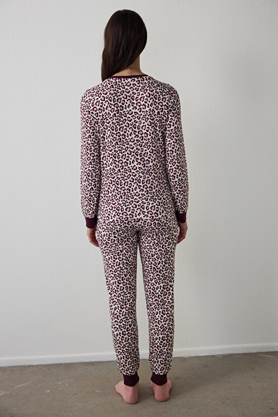 Multi Color Cool Leopard Pant PJ Set - 4