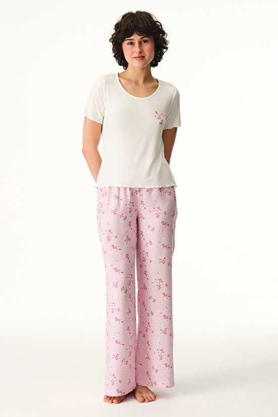 Pink Chloe Pants Pajama Set - 4