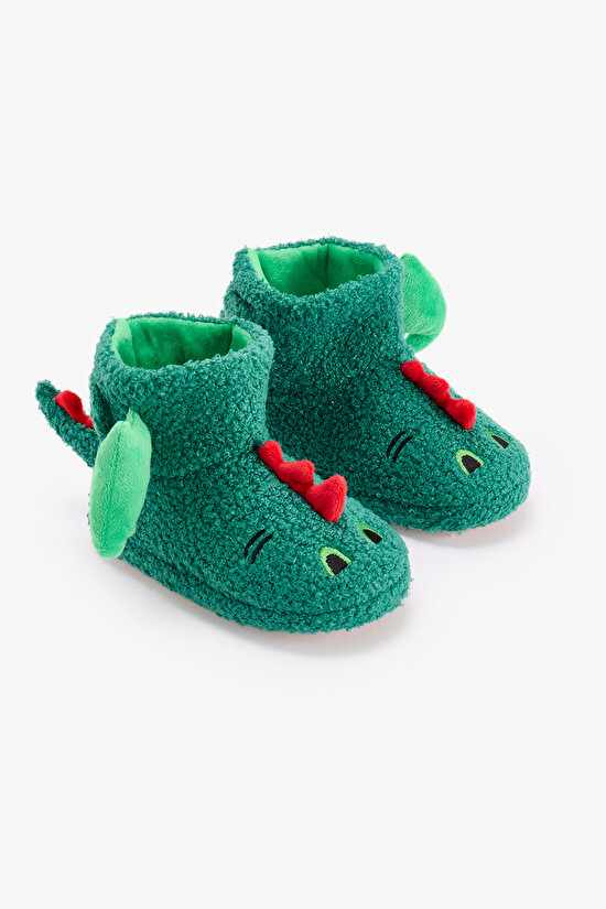 Erkek Çocuk Yeşil Dragon Bot Dinozor Desenli - 2