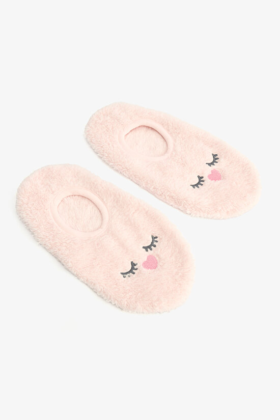 Açık Pembe Sleepy Çizgili Nakışlı Ev Çetiği - 3