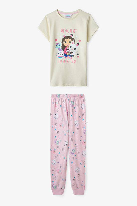 Ekru Kız Çocuk Gabby Pijama Takımı - 1