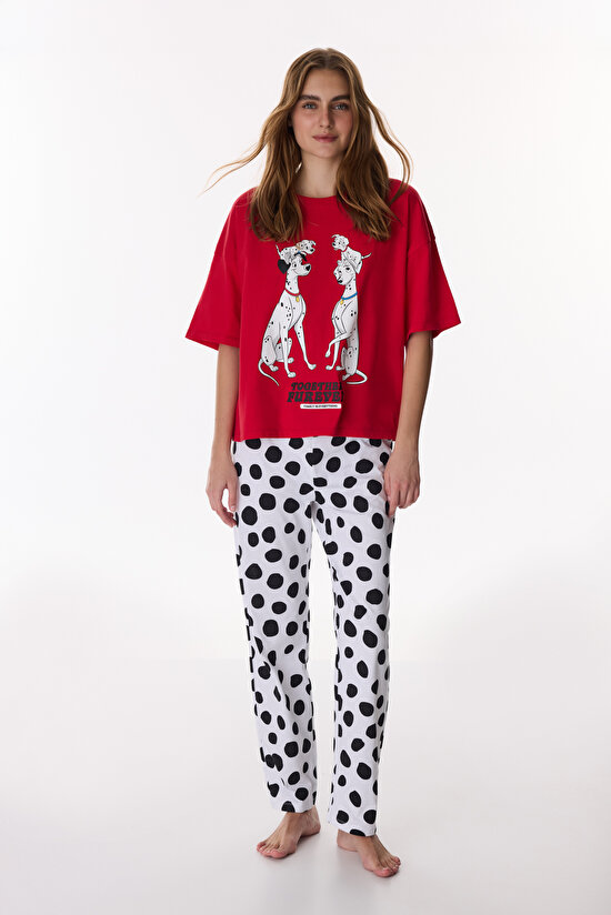 Red Furever Pants Pajama Set - 2
