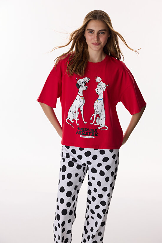 Red Furever Pants Pajama Set - 3