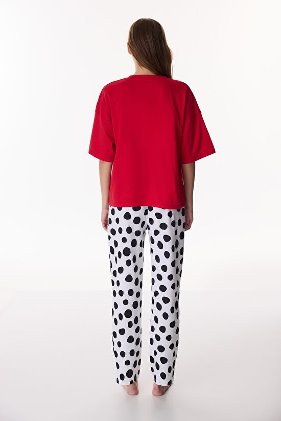 Red Furever Pants Pajama Set - 5
