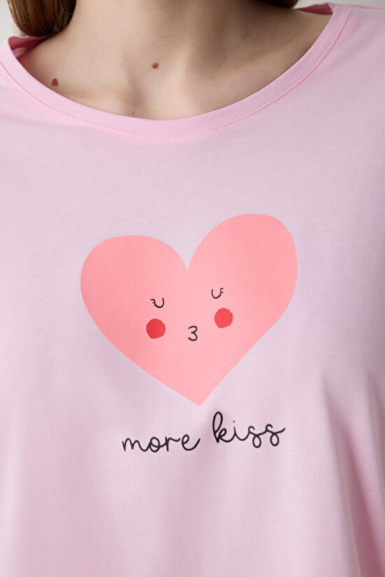 Cute Hearts Pantolon Açık Pembe Pijama Takımı - Penti Loves Paris Koleksiyonu - 3