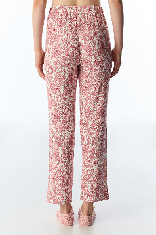 Pembe Countryside Baskılı Çiçekli Pijama Altı - 2