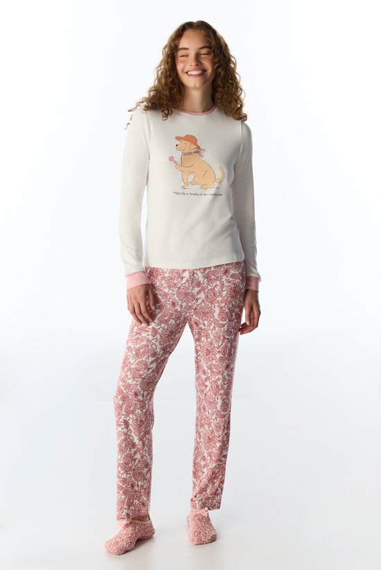 Pembe Countryside Baskılı Çiçekli Pijama Altı - 3