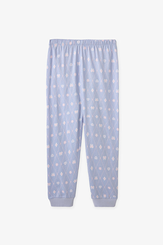 Dark Lilac Girls Diamond 2in1 Pajama Set - 9