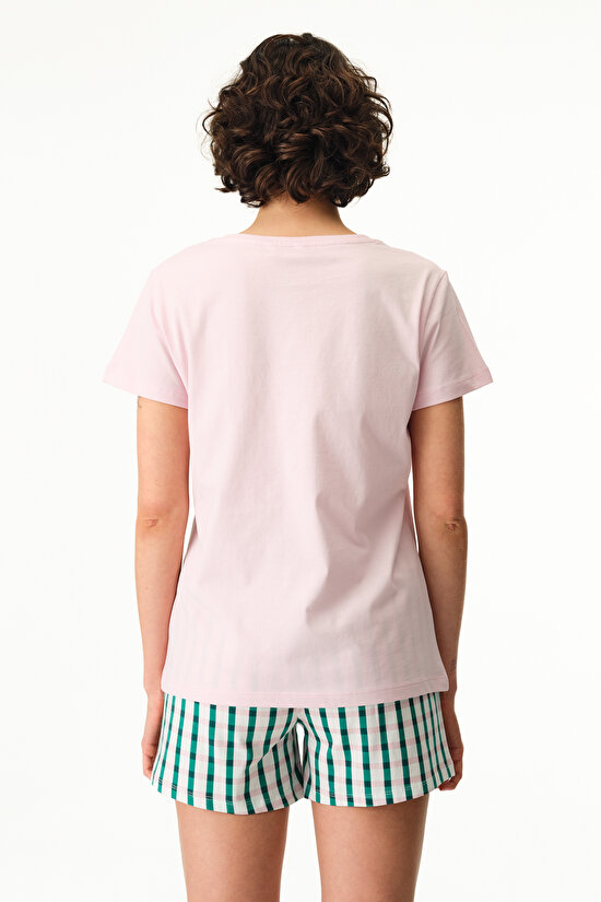 Colorful Olive You Shorts Pajama Set - 3