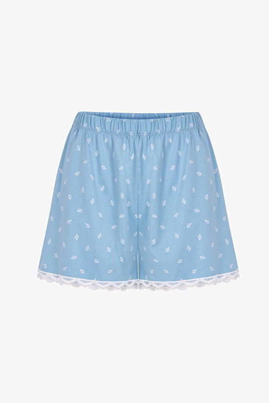 Blue Aqua Shorts Pajama Set - 3