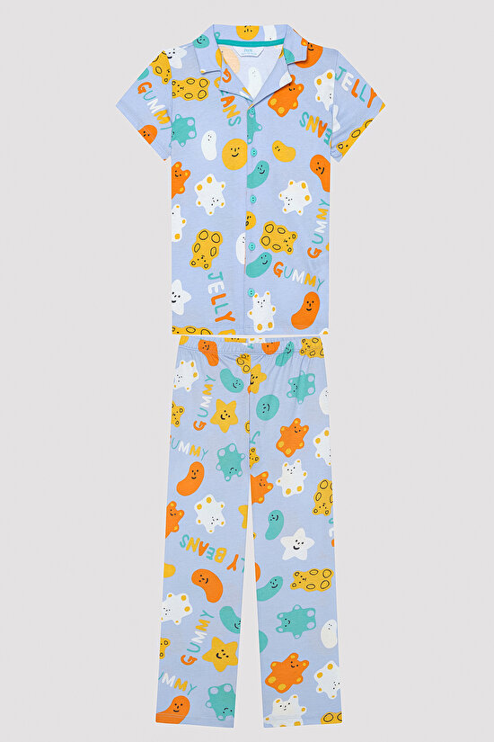 Erkek Çocuk Bonbon Çok Renkli  Pijama Takımı - 1