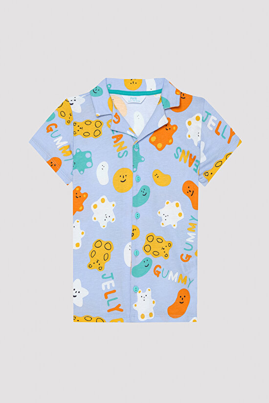 Erkek Çocuk Bonbon Çok Renkli  Pijama Takımı - 2