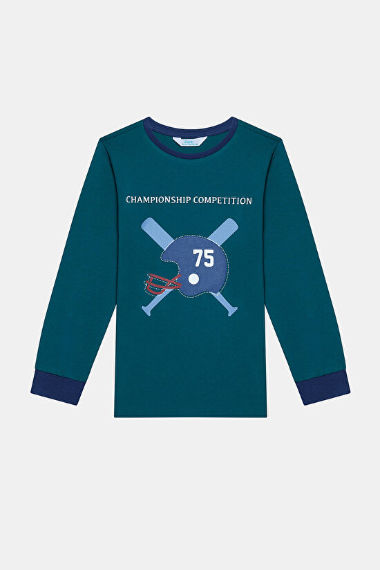 Boys Baseball 2in1 Multi Colour PJ Set - 3