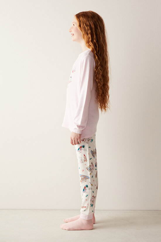 Kız Çocuk Sweet Home Uzun Kollu Pijama Takımı - 2