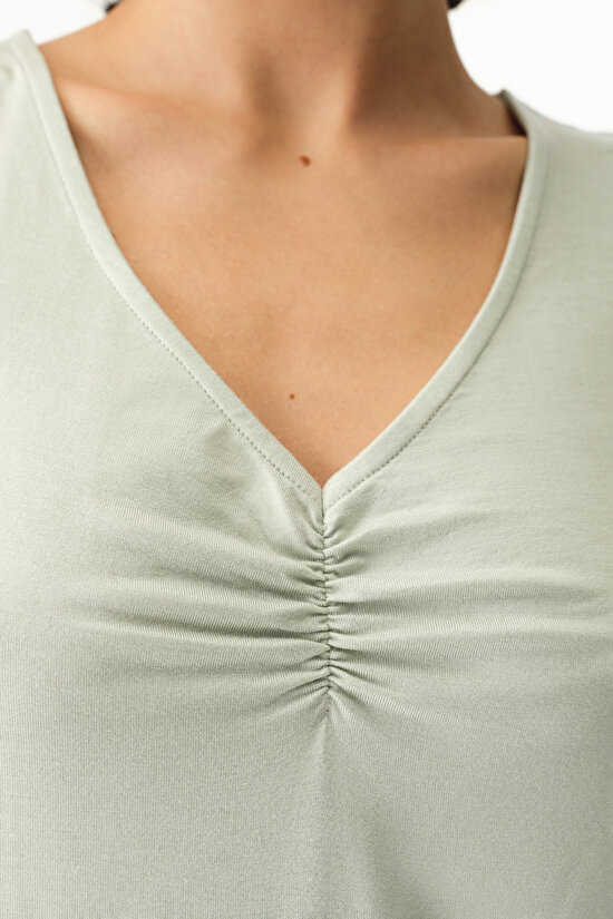 Açık Yeşili Serenity Solid Atlet Pijama Üstü - 3