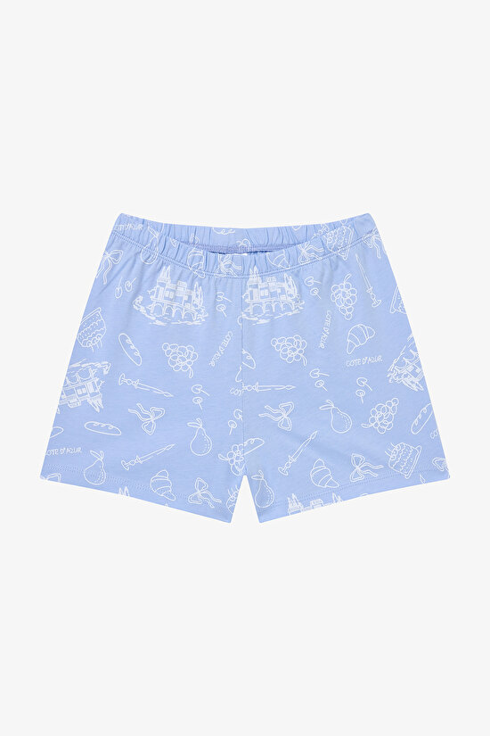 Kız Çocuk Cote D'Azur Pamuklu Çok Renkli 2li Pijama Takımı - 3