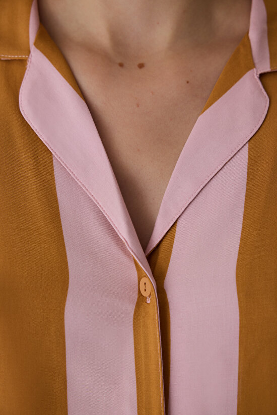 Colorful Bella Striped Shirt & Pants Pajama Set - 4