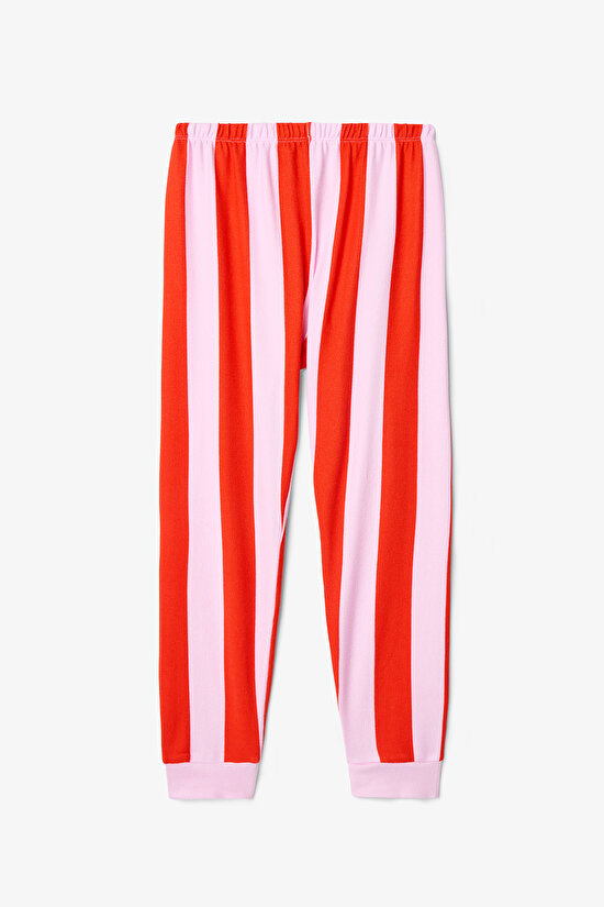 Pink Girls Hocus Pocus Striped Long Sleeve Pajama Set - 4