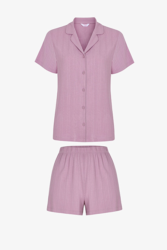 VIOLET SS GOMLEK SORT SET, L, PN2 PEMBE