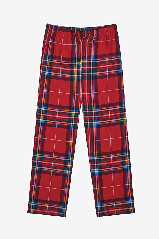 Pamuklu Uniseks Çocuk Red Plaid Fam Kırmızı Gömlek Pijama Takımı Pamuklu Uniseks Çocuk Red Plaid Fam Kırmızı Gömlek Pijama Takımı - 3