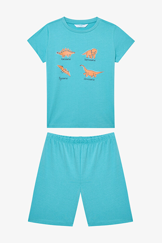 Erkek Çocuk Sleepysaurus Pamuklu 2li Çok Renkli Pijama Takımı - 5