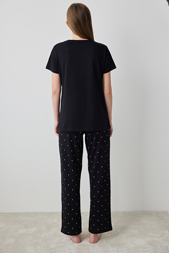 Without Coffee Pantolon Siyah Pijama Takımı - 5