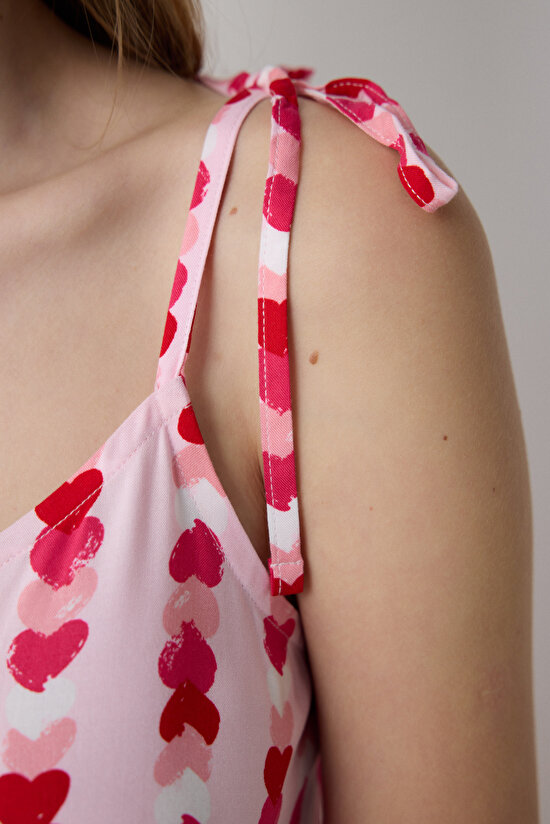 Carrie Printed  Açık Pembe Gecelik - Penti Loves Paris Koleksiyonu - 3