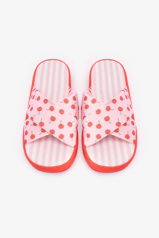 Optical White Cherries Slippers - 1