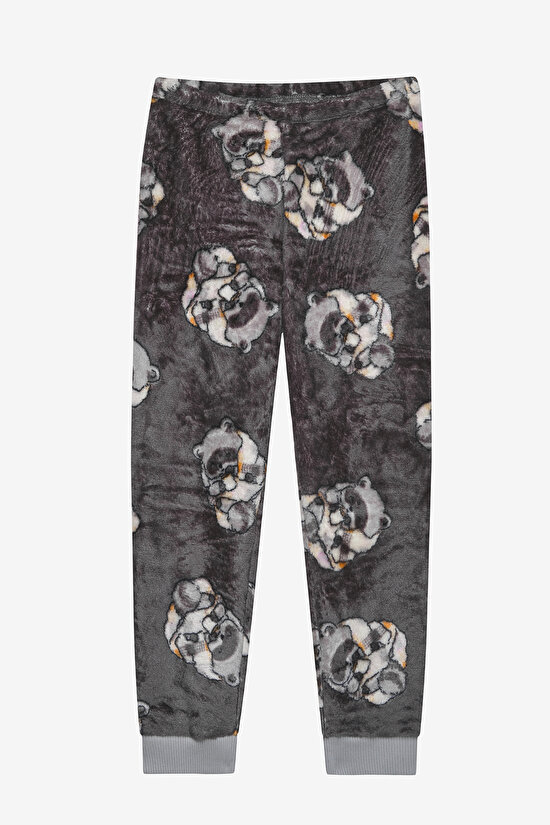 Kız Çocuk Racoon Çok Renkli Pijama Takımı - 3