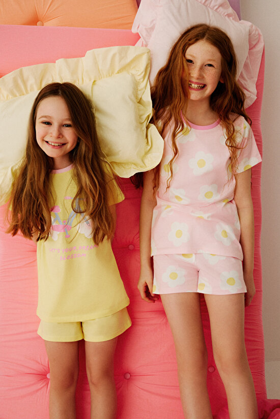 Kız Çocuk Daisy  Çok Renkli Pijama Takımı - 1