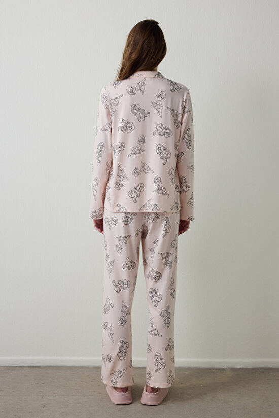 Light Pink Lola Bunny Shirt Collar Long Sleeve Pajama Set Light Pink Lola Bunny Shirt Collar Long Sleeve Pajama Set - 4
