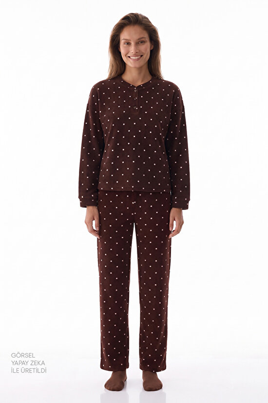 Layla Polar Pantolon Pijama Takımı - 1