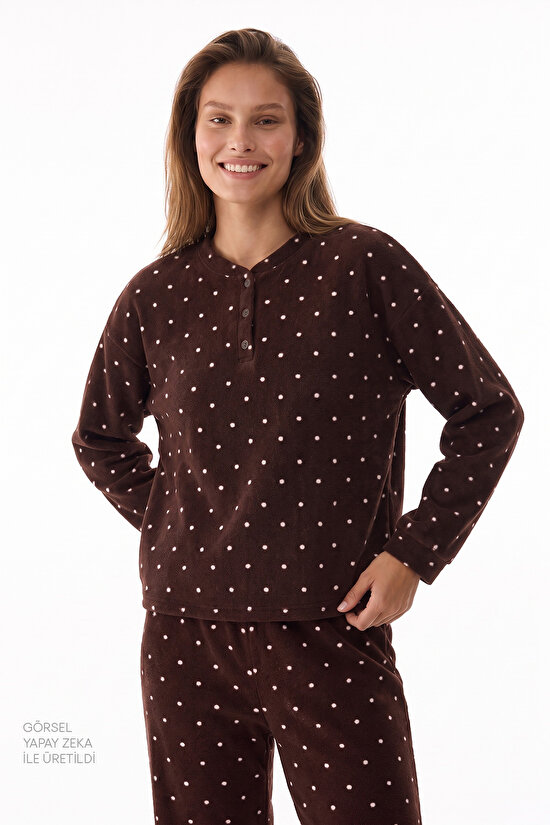 Layla Polar Pantolon Pijama Takımı - 2