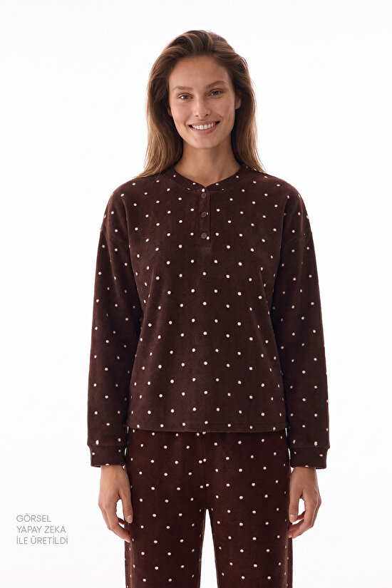 Layla Polar Pantolon Pijama Takımı - 3