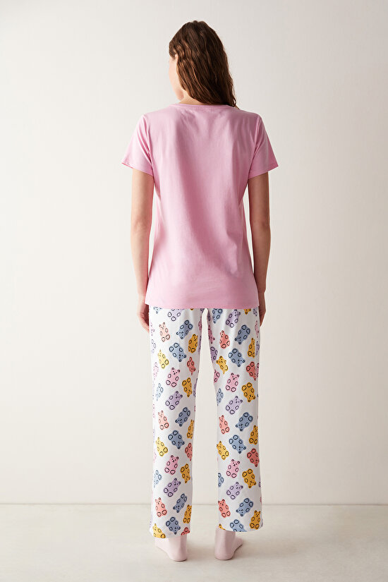Gummy Bear Pembe Pantolon Pijama Takımı - 5