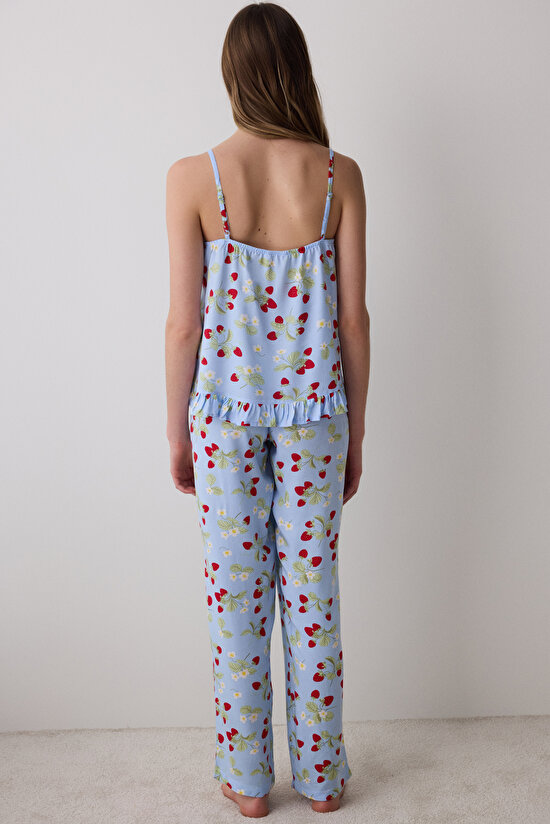 Strawberries Chally Light Blue Athlete PJ Top - 5