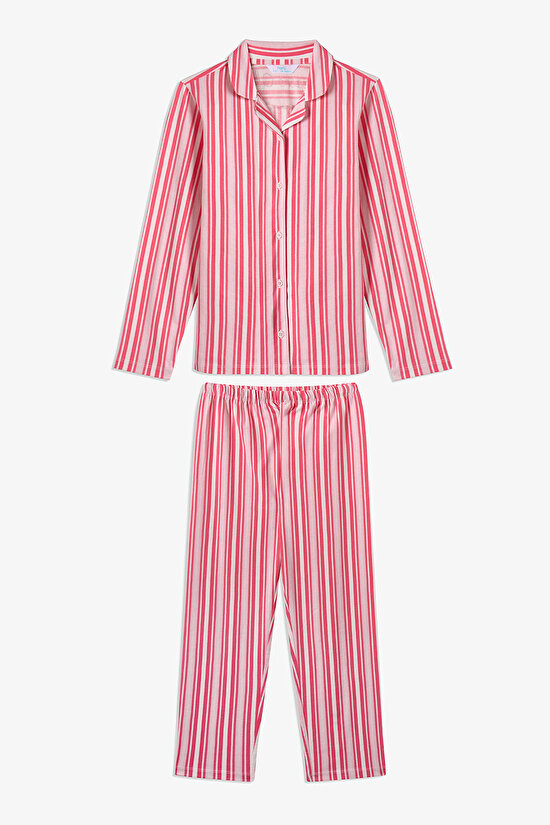 Pink Girls Pink Cozy Club Shirt Pajama Set - 1