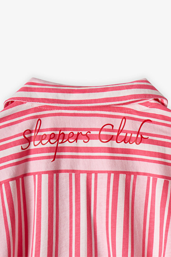 Pink Girls Pink Cozy Club Shirt Pajama Set - 4