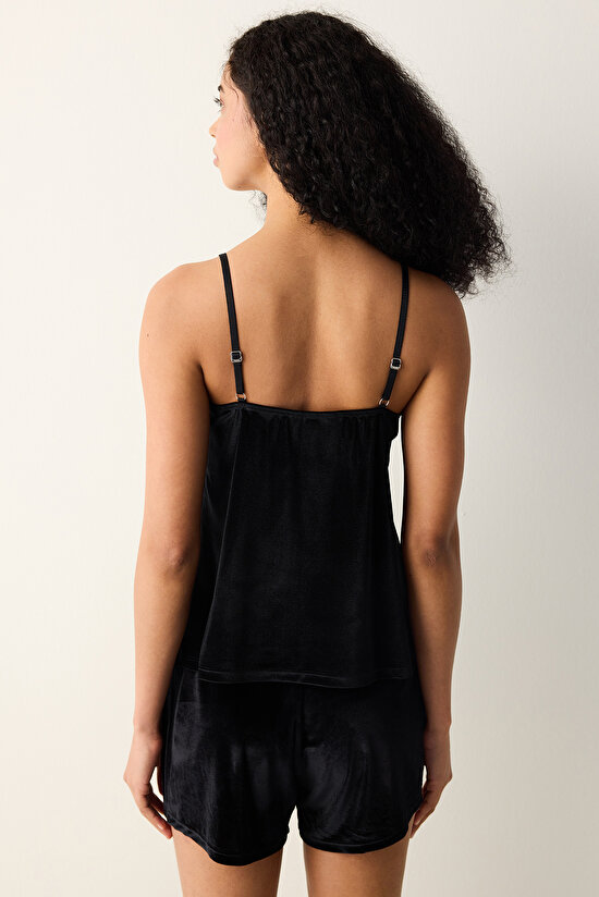 Black Velvet Black Shorts PJ Bottom - 3