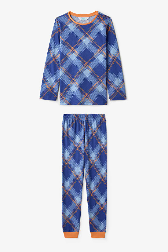 Mavi Erkek Çocuk Cute Tiger 2'li Pijama Takımı - 5