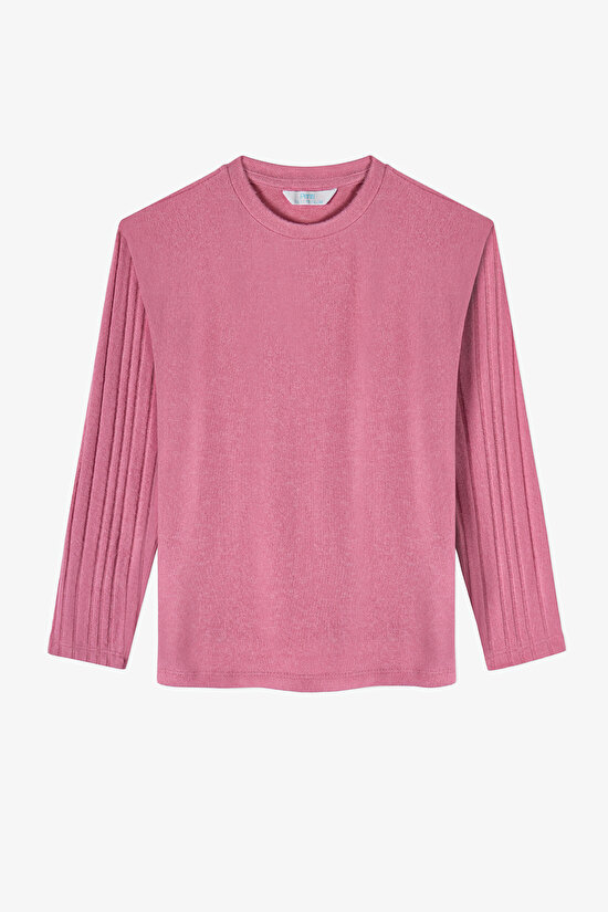 Kız Çocuk Gül Kurusu Rosy Pink Pamuklu Uzun Kollu Pijama Takımı - 2