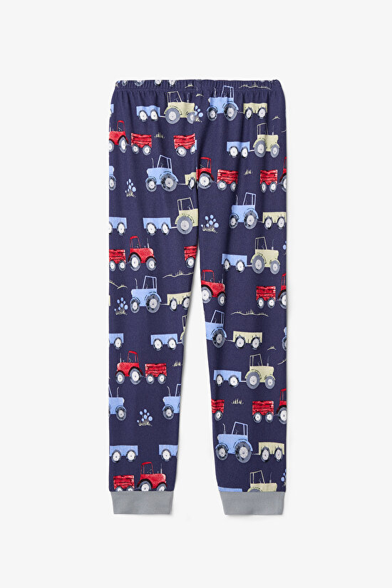 Dark Indigo Boys Car Patterned Pajama Set - 3