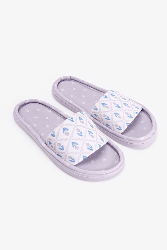 Lilac Ella Floral Slippers - 2
