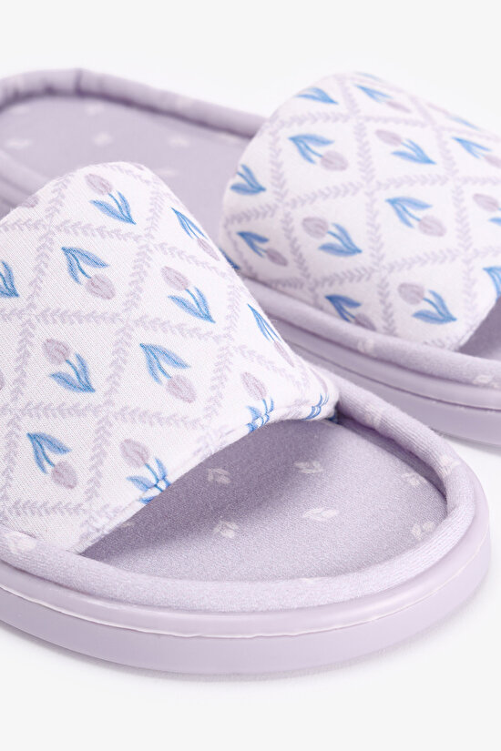 Lilac Ella Floral Slippers - 3