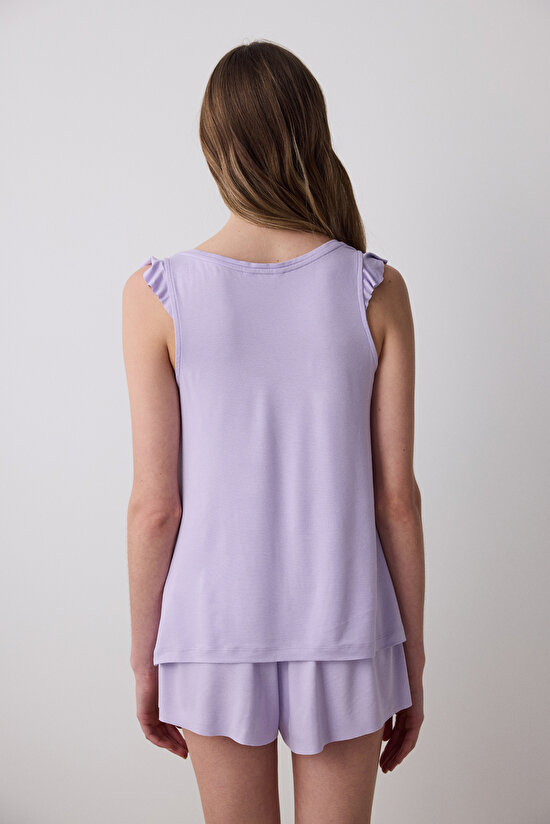 Bon Vivant Şortlu Lila Pijama Takımı Bon Vivant Şortlu Lila Pijama Takımı - 4