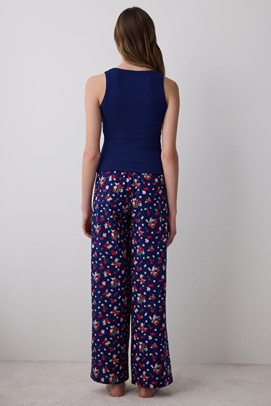 Cherries Pantolon Lacivert Pijama Takımı Cherries Pantolon Lacivert Pijama Takımı - 6