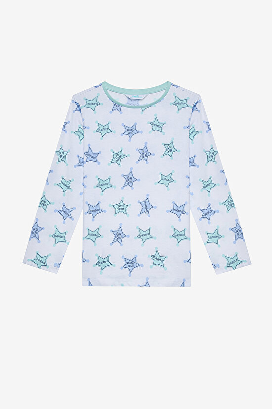 Erkek Çocuk Rodeo Club Pamuklu 2li Çok Renkli Pijama Takımı - 6