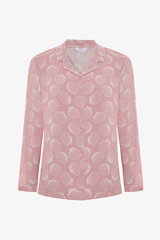 Çok Renkli Seashell Pantolon Pijama Takımı - 2