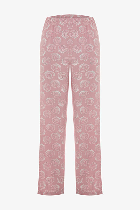 Çok Renkli Seashell Pantolon Pijama Takımı - 3